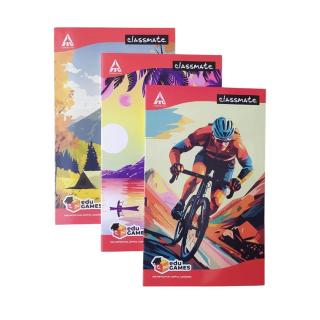 Classmate Long Notebook Single Line 172 Pgs 27.2 cm X 16.7 cm| Soft Cover|Premium Look