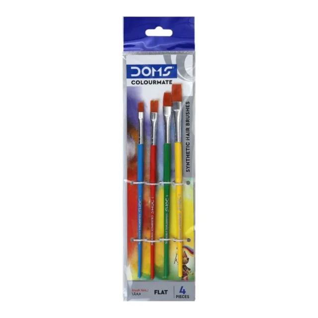 Doms Colourmate Flat Brush Set Of 5