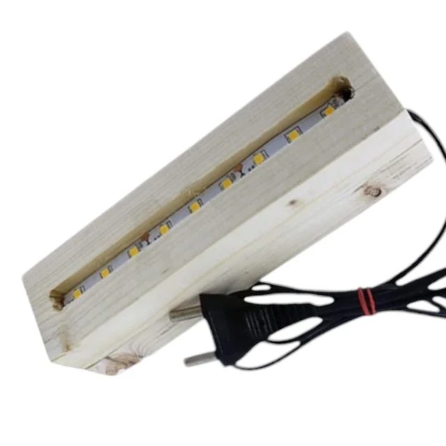 Wooden Stand With Led Light 10 Inch