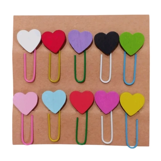 Bookmark Paper Clip Mix Design C7 |Pack Of 10 Clips