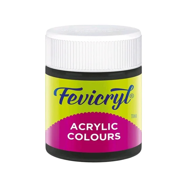 Fevicryl Acrylic Colour 15 ml Assorted - Black 02