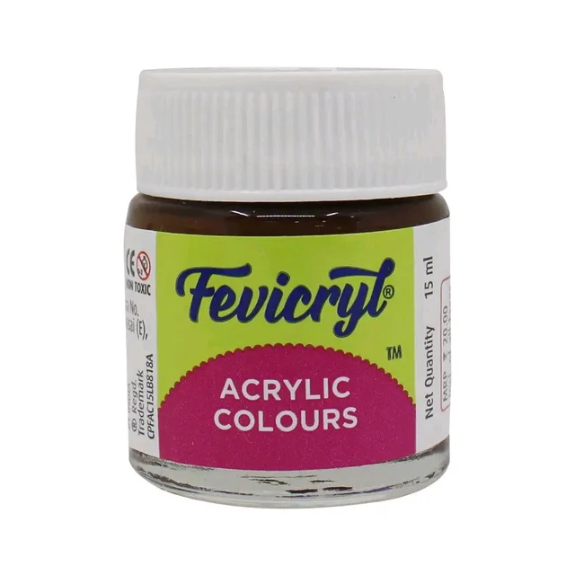 Fevicryl Acrylic Colour 15 ml Assorted - Dark Brown 05