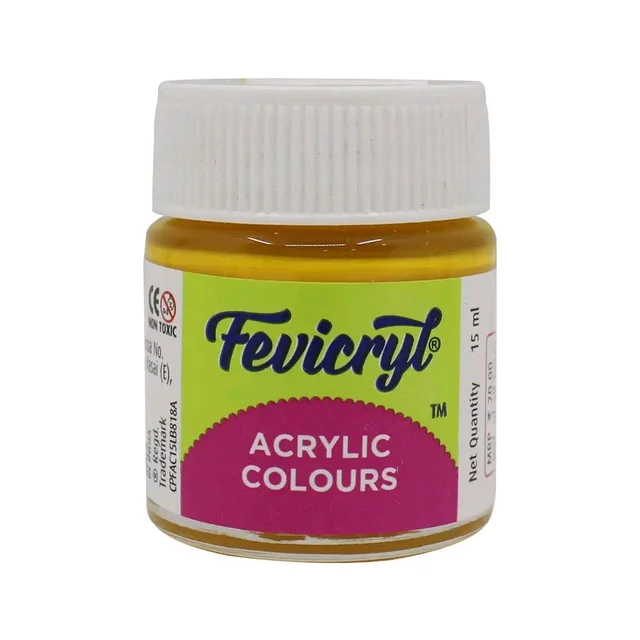 Fevicryl Acrylic Colour 15 ml Assorted - Golden Yellow 09