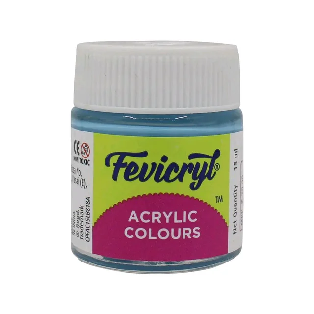 Fevicryl Acrylic Colour 15 ml Assorted - Sky Blue 63