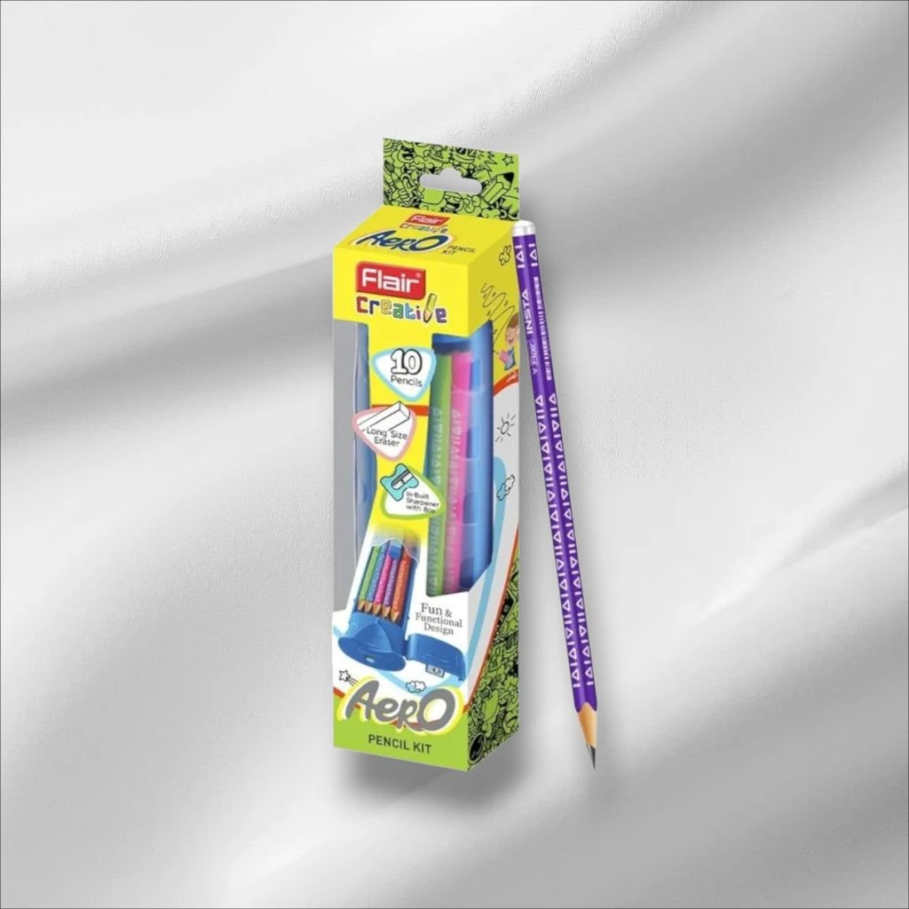 FLAIR Creative Series Aero Pencil Smart Kit,Colourful 2B Lead
