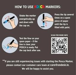 Posca POSCA 5M 1.8-2.5 mm Bullet Shaped Paint Marker Pen 16 Shades