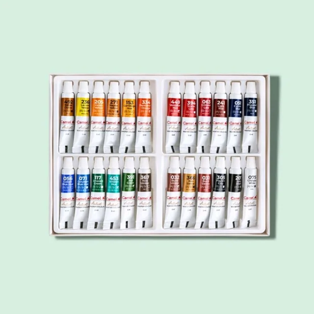 Camel Artist Water Colour Tube 24 Shades - 5 ml Each