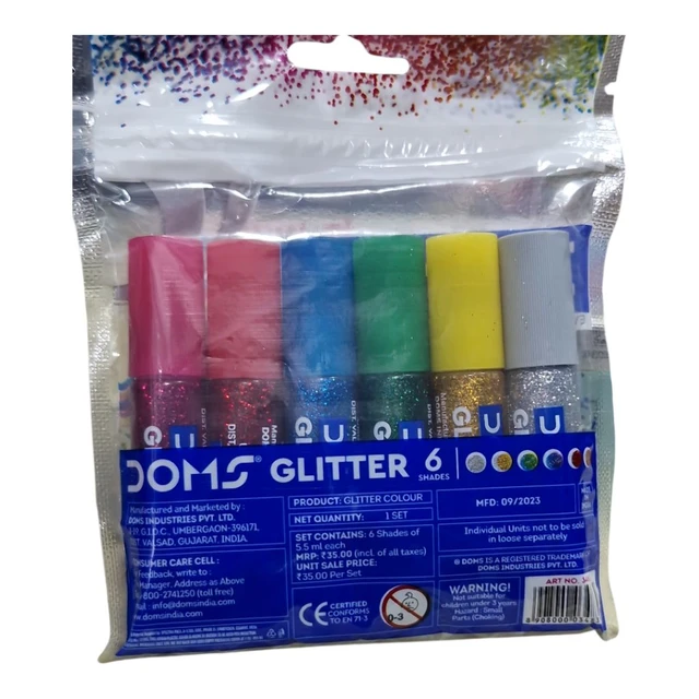 DOMS Glitter Colours 6 Shades