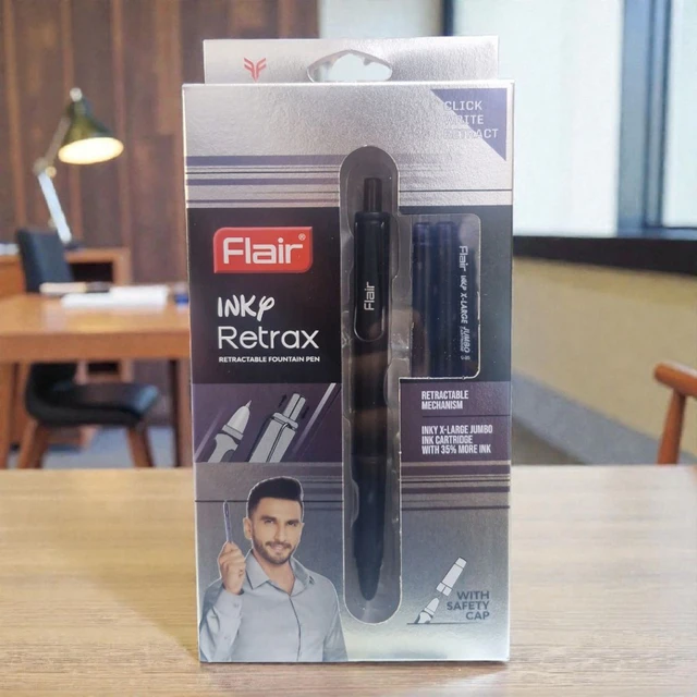 Flair Inky Retrax Retractable Fountain Pen With Safety Cap