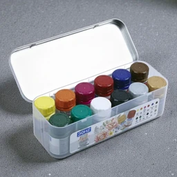 Doms Acrylic Colours 12 Shades Kit 15ml Include Silver & Gold Colour