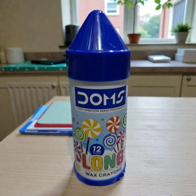 Doms Long Wax Crayons 12 Shades