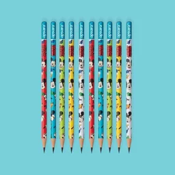Apsara Disney Mickey Mouse Extra Dark Pencils| Pack Of 10|1 Sharpener| 1 Eraser| 1 Pencil Topper|