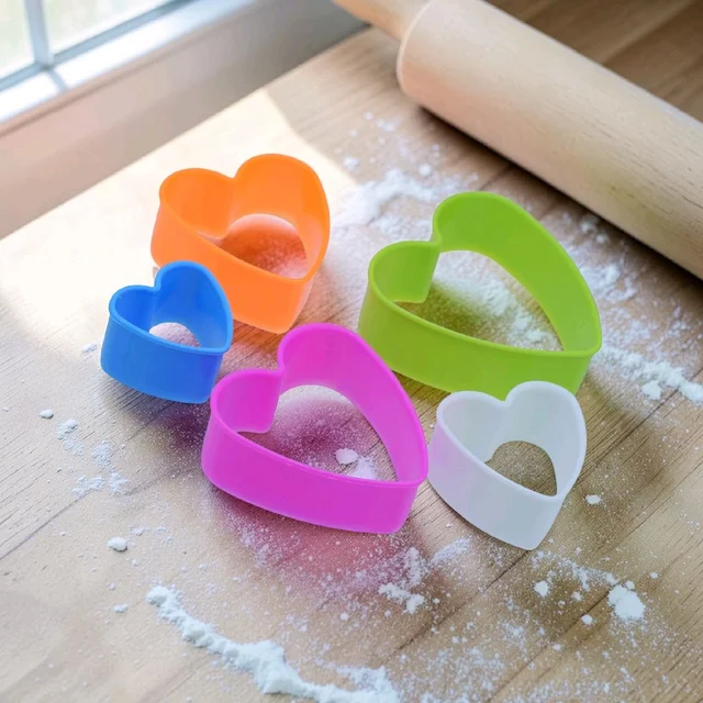 Plastic Clay Mold Heart Shape| Pack Of 5 Different Sizes