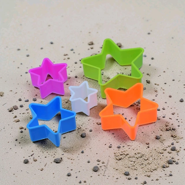 Plastic Clay Mold Star Shape| Pack Of 5 Different Sizes