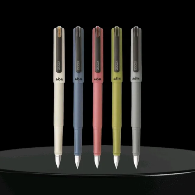 Flair Zoox i9 Fountain Pen| Liquid Ink Technology| Stainless Steel Nib| 3 Cartridges & Converter| Pack Of 1