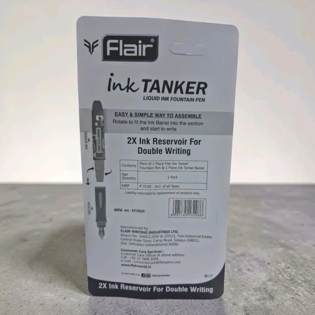Flair Ink Tanker Liquid Ink Fountain Pen (Colour May Vary)