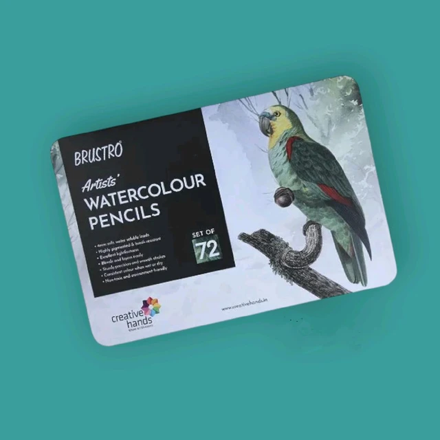 Brustro Artists Watercolour Pencils Set Of 72| 4 mm Soft Water Soluble Leads| Highly Pigmented| Non-Toxic