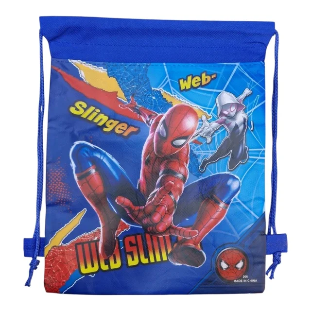 Drawstring Bag For Kids Pack Of 12 Pcs ( Spiderman Theme)