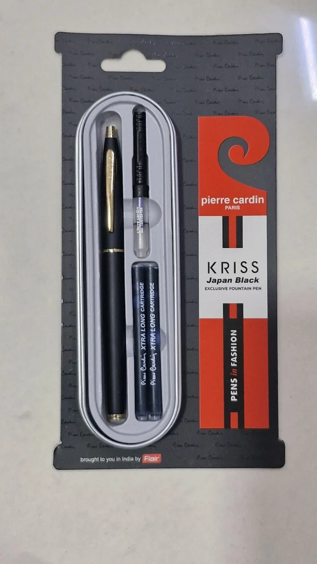 Pierre Cardin Kriss Japan Black Fountain Pen 1 Pc