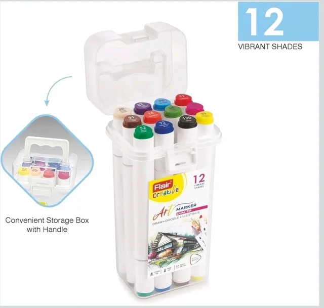 Flair Dual Tip Marker 12 Vibrant Shade