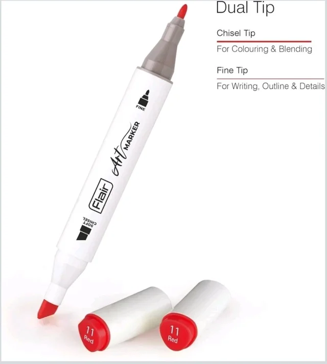 Flair Dual Tip Marker 12 Vibrant Shade