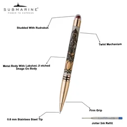 Submarine 1004 Ball pen Twist Mechanism With Rudraksha Accent 1 Pc