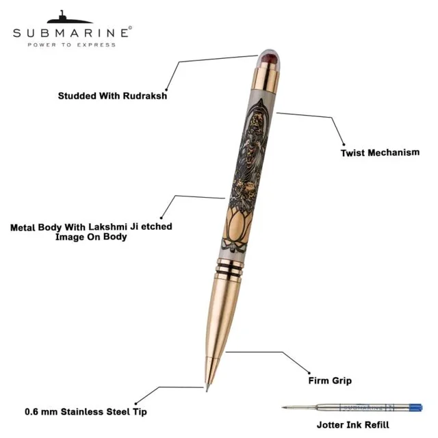 Submarine 1004 Ball pen Twist Mechanism With Rudraksha Accent 1 Pc