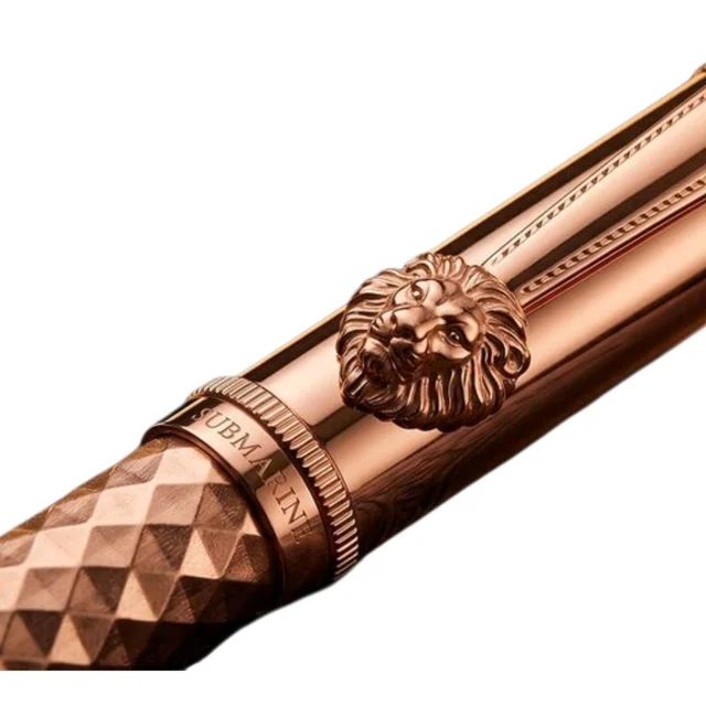 Submarine Royal Edition Lion Metal Ball Pen - Rose Gold