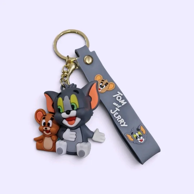 Tom & Jerry Rubber Keychain
