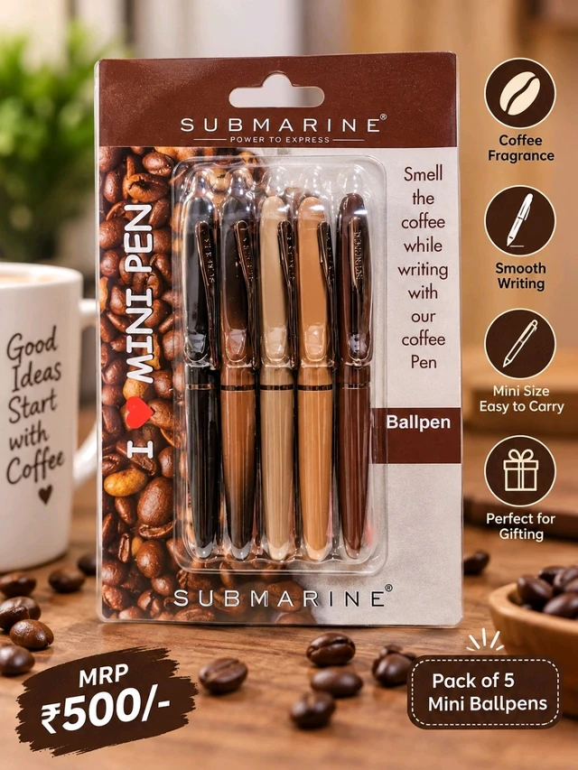 Submarine Mini Ball Pen 5 Pcs Set