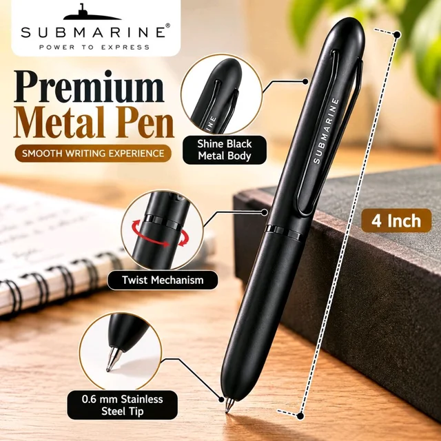 Submarine Blue Ball Pen Set Of 5 Pcs