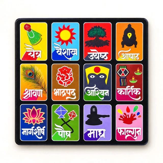 Marathi Calender Fridge Magnet (9.5 Cm X 9.5CM)