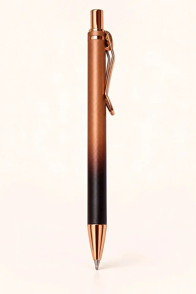 Submarine Flax Clip Tik Tik Metal Rose Gold Pen (1077)