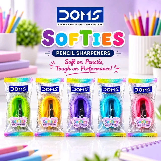 DOMS Softies Sharpner 1 Pc (Colour May Vary)