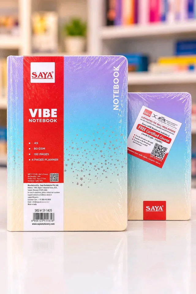 SAYA Saya VIBE Notebook A5 Diary(80 GSM, 192 PAGES)