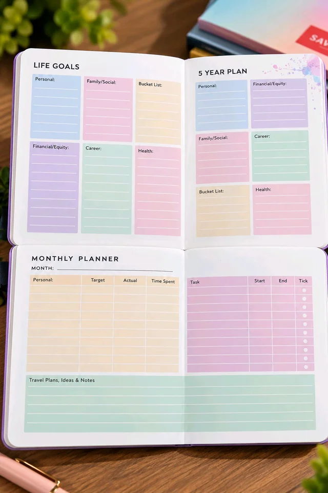 SAYA Saya VIBE Notebook A5 Diary(80 GSM, 192 PAGES)