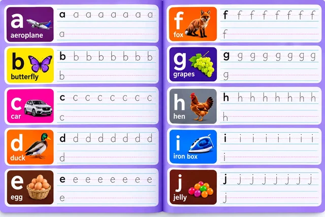 Hrithvi Rewritable ABCD Writing Practice Book(Capital & Small Letter)