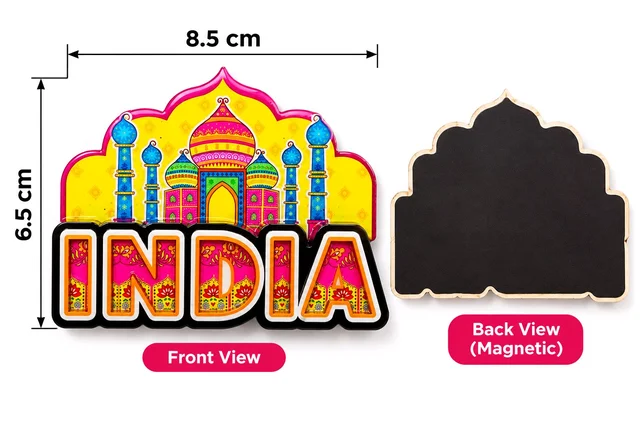 India Name Fridge Magnet 1 Pc