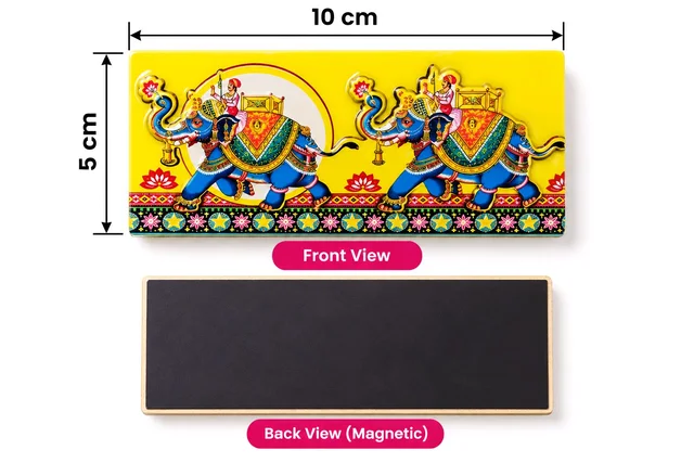 Rajasthani Elephant Fridge Magnet 1 Pc