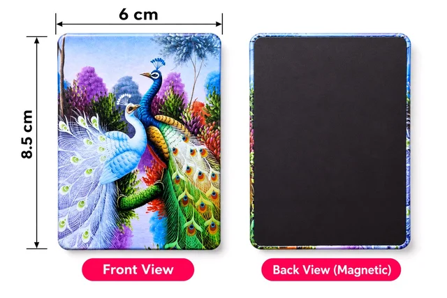 2 Peacock Fridge Magnet 1 Pc