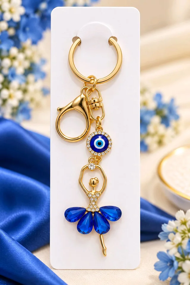 Evil Eye with Belly Dancer Keychain