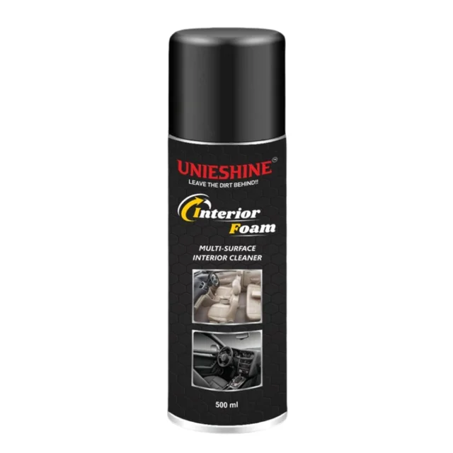 UNIESHINE Car Interior Foam Cleaner 500ml – Multi-Surface Upholstery & Leather Cleaner for Car Seats, Dashboard, Roof Lining & Sofa | Deep Cleaning Stain & Odor Remover