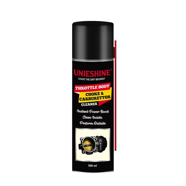 UNIESHINE Throttle Body Choke & Carburettor Cleaner Spray 500ml – Carbon Deposit Remover for Petrol & Diesel Engines | Boosts Acceleration, Smooth Idling & Fuel Efficiency