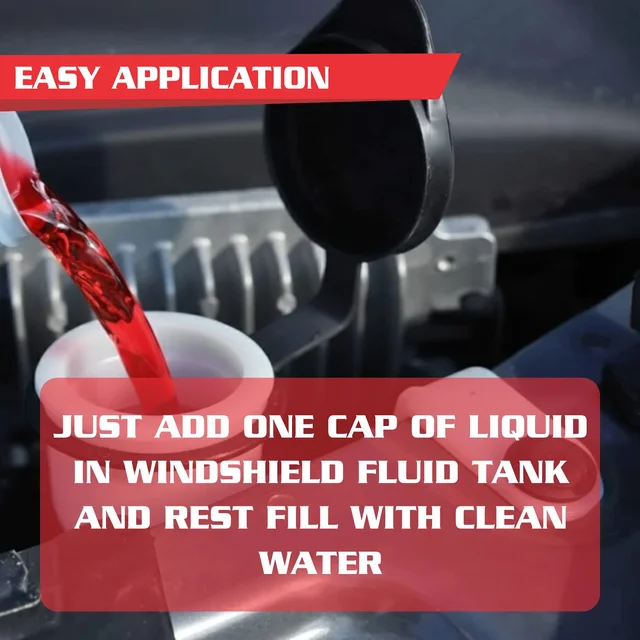 UNIESHINE Car Windshield Washer Concentrate 150ML | Windshield Wash Fluid & Glass Cleaner | 15ML per Tank Formula | Streak-Free Wiper Liquid for Crystal Clear Visibility