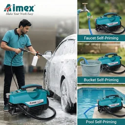 AIMEX Aimex D3 1800W High Pressure Washer 120 Bar, 10L/Min Flow, 8m Hose Pipe, Portable Car Washer Machine, Power Washer for Car, Bike & Home Cleaning