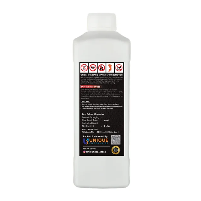 UNIESHINE 1L Hard Water Spot Remover | Glass & Chrome