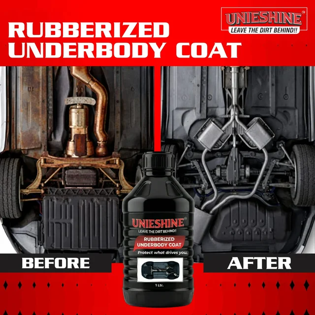 UNIESHINE Rubberized Underbody Coating 1 LTR – Heavy-Duty Anti-Rust, Waterproof & Corrosion Protection for Cars & Vehicles