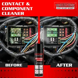 UNIESHINE Contact & Component Cleaner Spray 500ML – Fast-Drying Electrical Contact Cleaner for PCB, Electronics & Automotive Connectors | Non-Conductive Residue-Free Cleaner