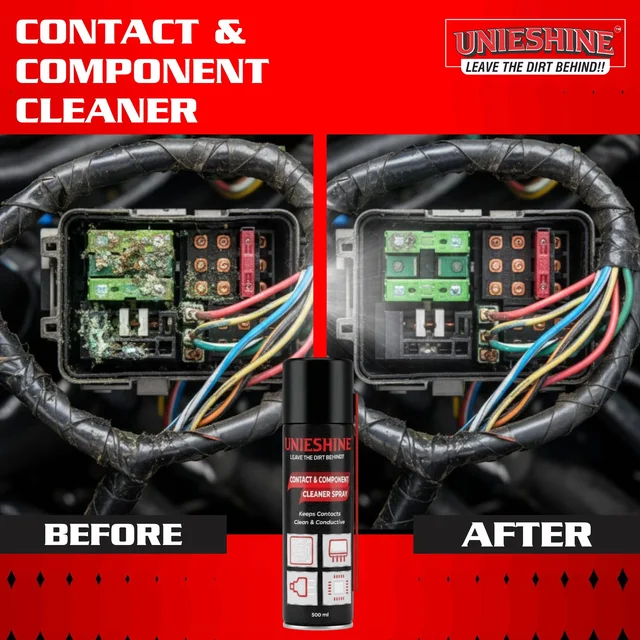 UNIESHINE Contact & Component Cleaner Spray 500ML – Fast-Drying Electrical Contact Cleaner for PCB, Electronics & Automotive Connectors | Non-Conductive Residue-Free Cleaner