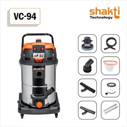 SHAKTI TECHNOLOGY VC 94 | 60 Liter Wet and Dry Vacuum Cleaner With 2600 W Copper Winding Motor